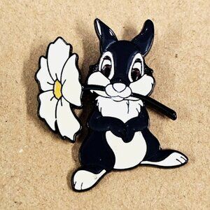 Thumper Enamel Pin, Disney, Bambi, Flower, Lapel Pin, Accessory, Trading Pin